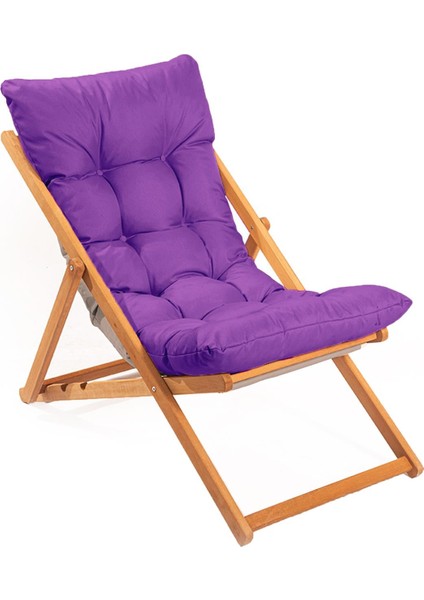 3 Kademeli Minderli Şezlong ve Sehpa Seti-Mor fiyatları