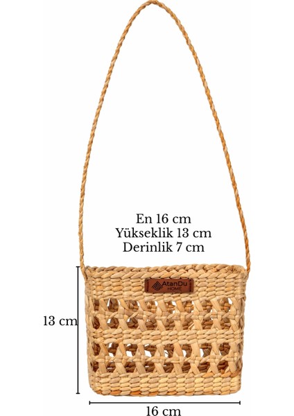 %100 El Yapımı Doğal Hasır Mini Kol Çantası | 16X13X7 cm | Askılı – Çocuk & Kadın Çanta – Bohem Tarz – Yazlık Kol Çantası indirimleri