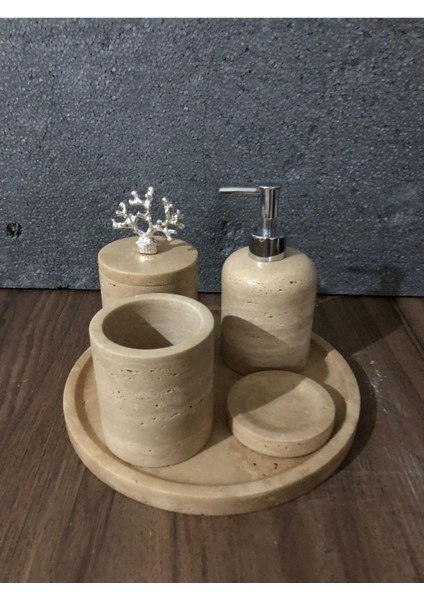 Ekru Traverten 9'lu Banyo Seti, Şıklık ve Fonksiyonellik Bir Arada modelleri