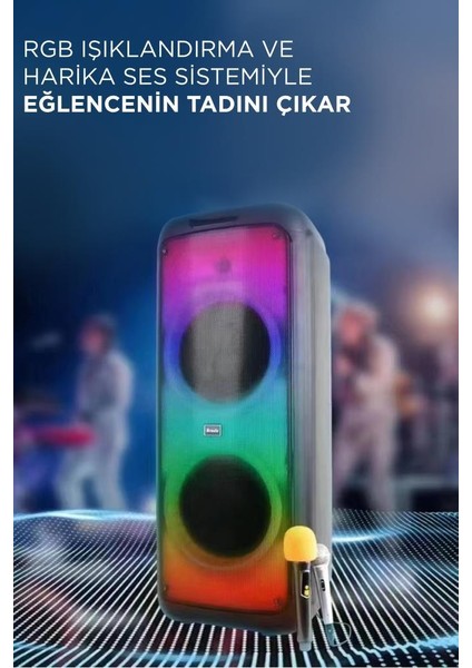 BTS-1938 Siyah Rgb Işıklı Taşınabilir Bluetooth Hoparlör fiyatları