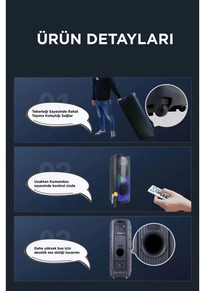 BTS-1938 Siyah Rgb Işıklı Taşınabilir Bluetooth Hoparlör fırsatları