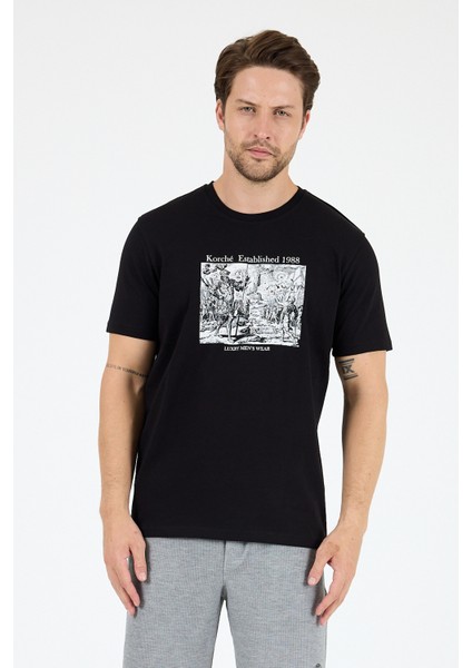 Erkek %100 Pamuk Bisiklet Yaka Kısa Kollu Baskılı T-Shirt Rahat ve Şık Günlük Erkek Tişört 0018 fiyatları