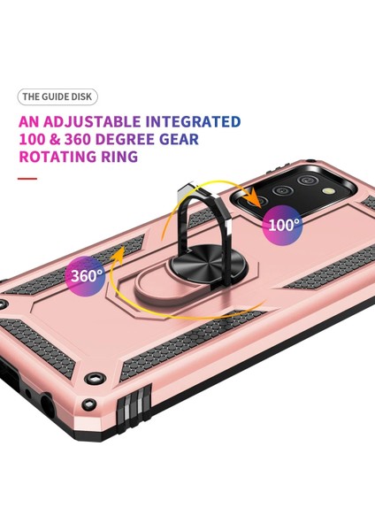 Samsung Galaxy A02S Kılıf Sofya Yüzüklü Silikon Kapak - Rose Arbkd indirimleri