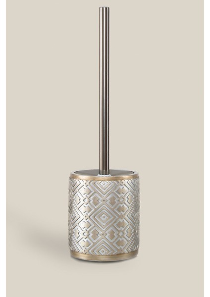 Gri 4 Parça Banyo Seti, Sıvı ve Katı Sabunluk, Diş Fırçalık, Tuvalet Fırçası