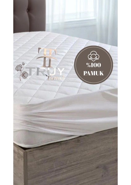 %100 Pamuk Çift Kişilik Yatak Alezi Beyaz 140X200 indirimleri