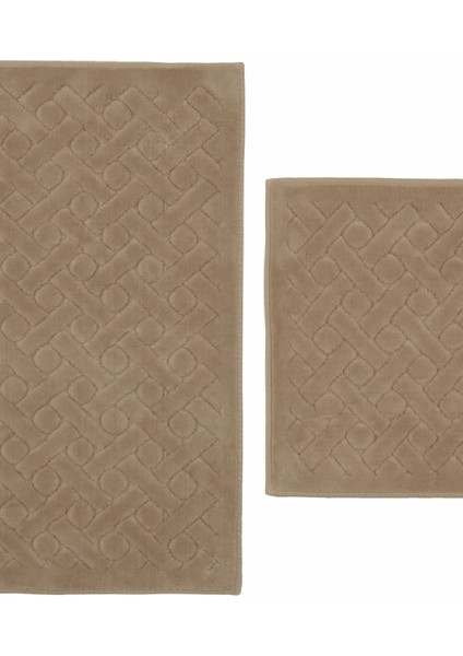 Bej Renkli Çiftli Banyo Paspası Seti, Yumuşak ve Şık Tasarım modelleri