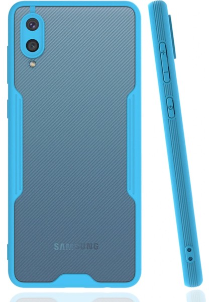 Samsung Galaxy A02 Kılıf Platin Silikon - Mavi Arbkd