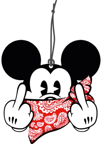 mickey Mouse Görselli Çift Yönlü Dekoratif Oto Kokusu ve Oto Aksesuarı