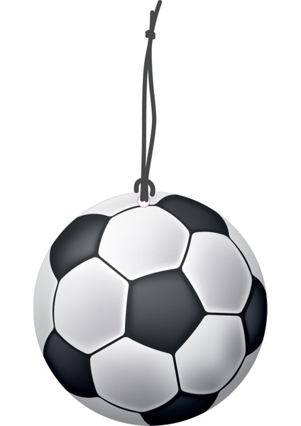 siyah Beyaz Futbol Topu Görselli Çift Yönlü Dekoratif Oto Kokusu ve Oto Aksesuarı