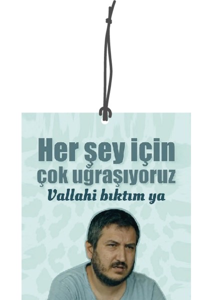 gibi Dizisi Yılmaz Görselli Çift Yönlü Dekoratif Oto Kokusu ve Oto Aksesuarı