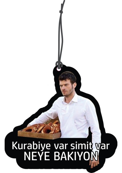 kuzey Kurabiye Var Simit Var Görselli Çift Yönlü Dekoratif Oto Kokusu ve Oto Aksesuarı