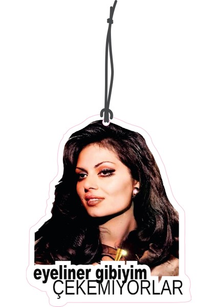 Eyeliner Gibiyim Görselli Çift Yönlü Dekoratif Oto Kokusu ve Oto Aksesuarı