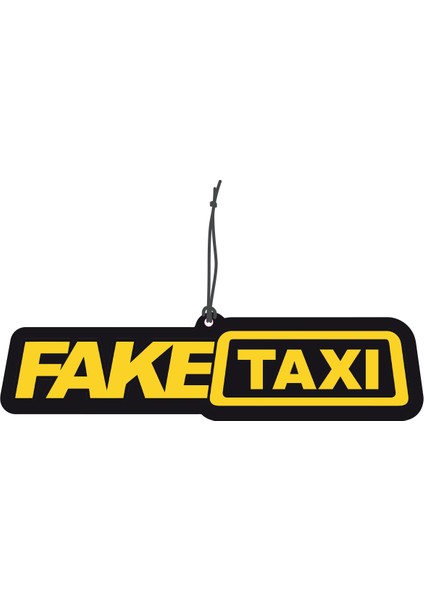 fake Taksi Görselli Çift Yönlü Dekoratif Oto Kokusu ve Oto Aksesuarı