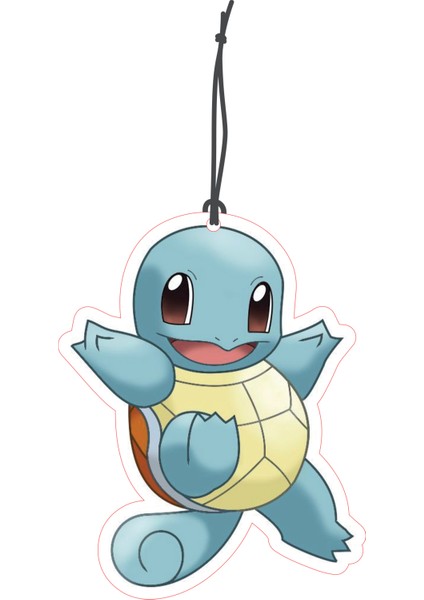 pokemon Squartle Görselli Çift Yönlü Dekoratif Oto Kokusu ve Oto Aksesuarı