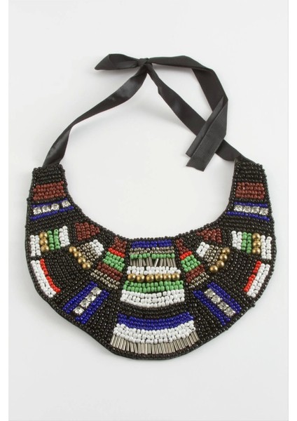 Etnik Kum Boncuk Yaka Kolye