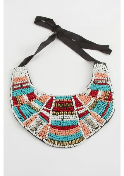 Etnik Kum Boncuk Yaka Kolye