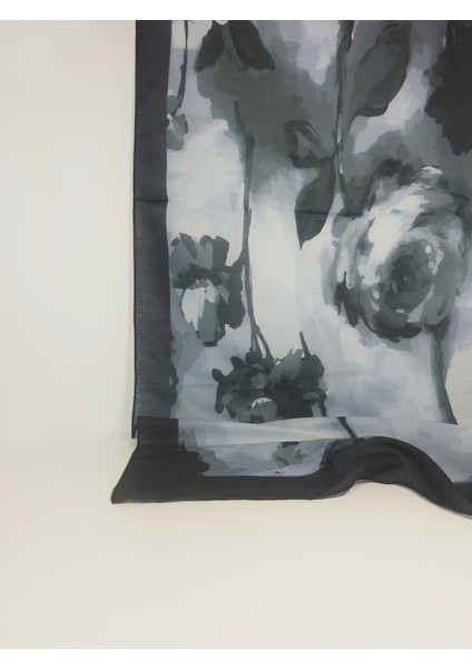 Gül Desenli Soft Şal - Hafif, Pamuklu Kumaş