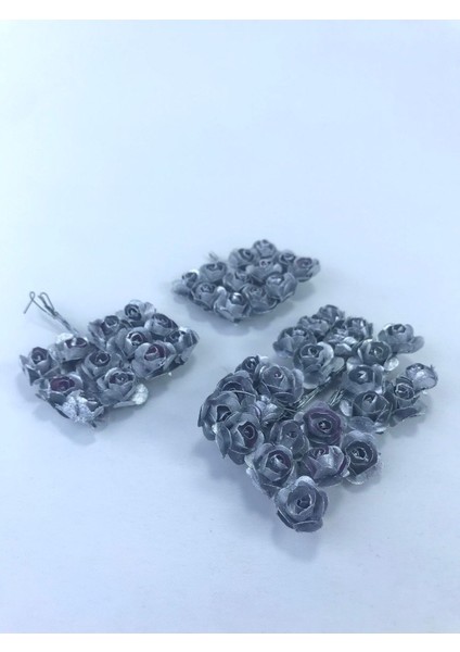 Parlak Gümüş Renkli Kağıt Çiçek, Parti ve Dekor Malzemeleri