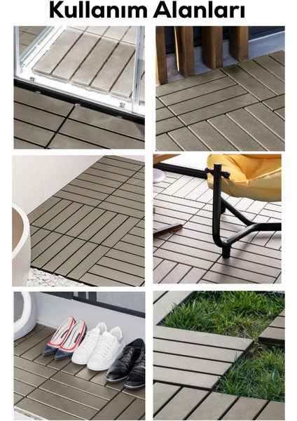 Kahverengi 9 Lü Bahçe ve Balkon Zemin Paspası, Dış Mekan Yer Karosu modelleri