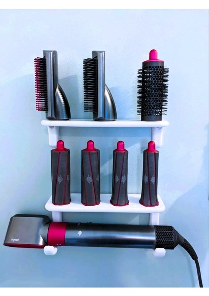 Beyaz Çok Başlıklı Çok Amaçlı Saç Aksesuarı Tutucu Raf modelleri