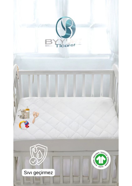 %100 Pamuk Sıvı Geçirmez KAPİTONE Renkli Bebek ve Çocuk Alezi – Park Yatak ve Beşik Yataklarına Uygun fiyatları