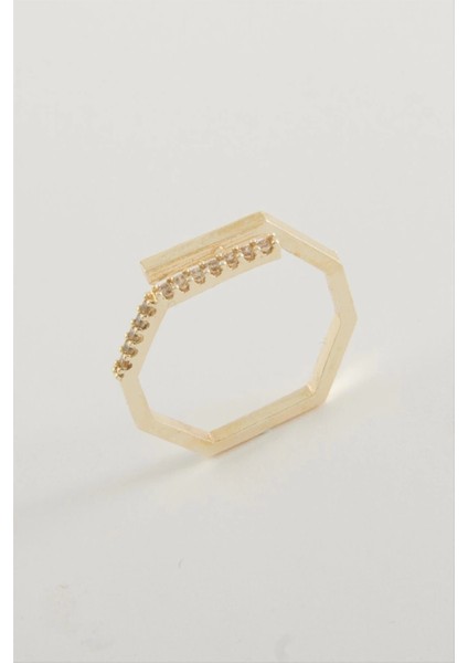 Köşeli Taşlı Yüzük