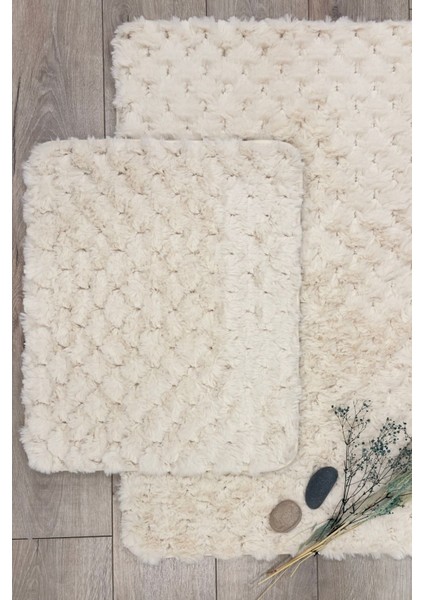 Ekru 2'li Paspas Takımı, Şık ve Kullanışlı Ev Dekoru Için Ideal Seçim