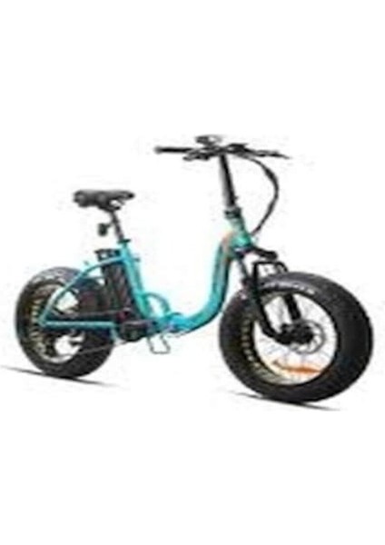 Eft 100 Fat Bike Elektirikli 20 Jant 7 Vites M.disk Mat Koyu-Turkuaz-Turuncu/siyah 001 Çok Renkli