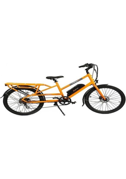 Cargo S Ticari Elektrikli Kargo Bisikleti 36V19.2AH Batarya, Hidrolik Disk Fren, Turuncu Renk Turuncu