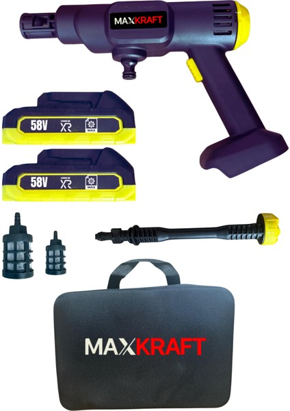 Yeni Nesil Yüksek Basınçlı 95 Bar 58V Akülü Araç Yıkama Tabancası modelleri