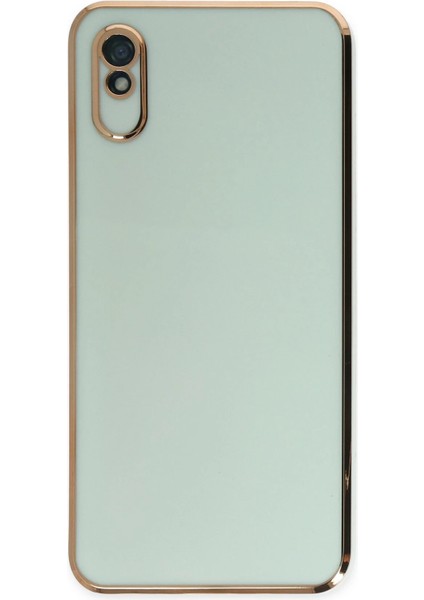 Xiaomi Redmi 9A Kılıf Volet Silikon - Açık Yeşil Arbkd