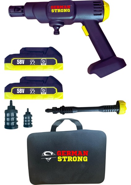 Yeni Nesil Yüksek Basınçlı 95 Bar 58V Akülü Araç Yıkama Tabancası