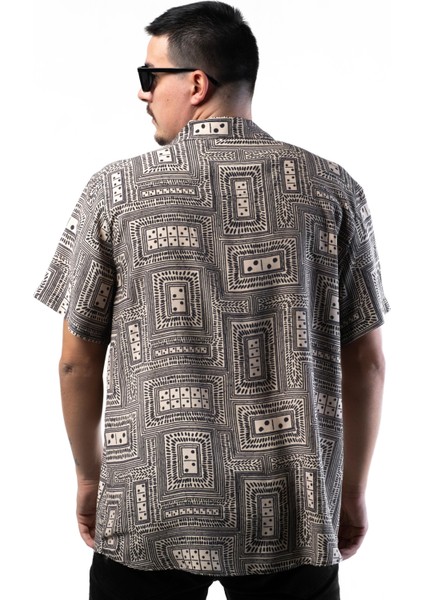 Zar Desenli Büyük Beden Erkek Gömlek – Desenli Renkli Rahat Kesim Viskon modelleri