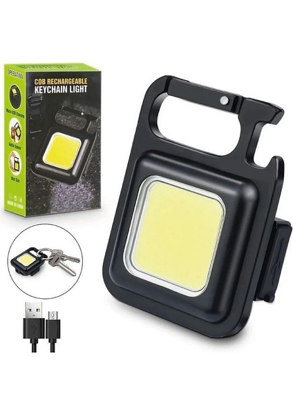 10 Adet USB Şarjlı Mini Kamp Feneri – Mıknatıslı, Şişe Açacaklı, El Feneri Özellikli