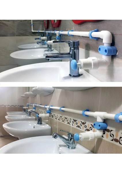 Mavi Depolu Sıvı Sabunluk Musluk Başlıkları, Butonlu ve Alttan Basmalı, Yedek Parça fiyatları