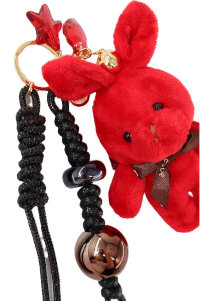 Anahtarlık Çanta Charm. Ayna Süsü. Çanta Aksesuarı. Anahtarlık Peluş Tavşan Örme Ip Çanta Charmı.