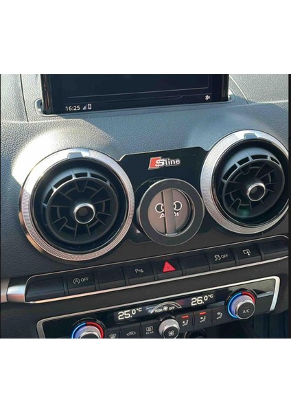 Audi A3 8V 2013-2020 Uyumlu Akıllı Telefon ve Magsafe KILIF ve İPHONE Cihazları ile Uyumlu Manyetik Mıknatıslı 360 DERECE DÖNEBİLEN GÜÇLÜ Telefon Tutucu