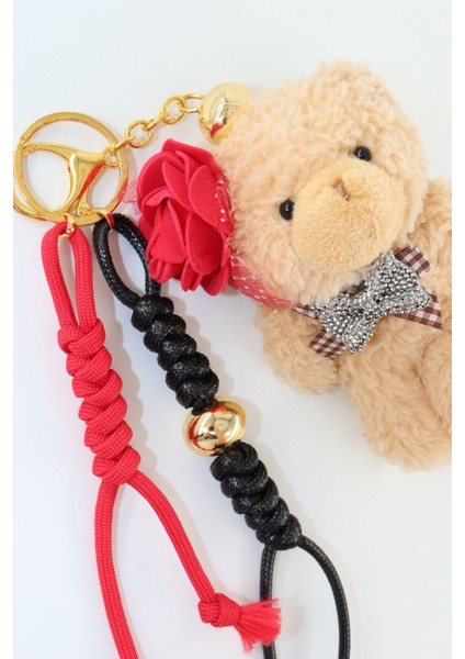 Anahtarlık Çanta Charm. Ayna Süsü. Çanta Aksesuarı. Anahtarlık Peluş Ayıcık Örme Ip Çanta Charmı.