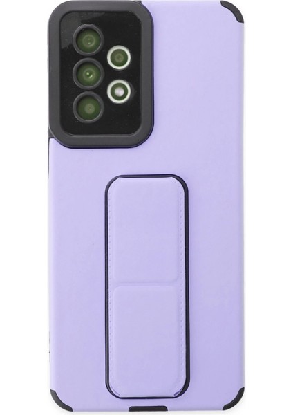 Samsung Galaxy A33 5g Kılıf Mega Standlı Silikon - Lila Arbkd