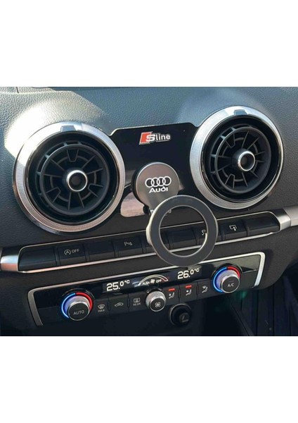 Audi A3 8V 2013-2020 Uyumlu Akıllı Telefon ve Magsafe KILIF ve İPHONE Cihazları ile Uyumlu Manyetik Mıknatıslı 360 DERECE DÖNEBİLEN GÜÇLÜ Telefon Tutucu fiyatları