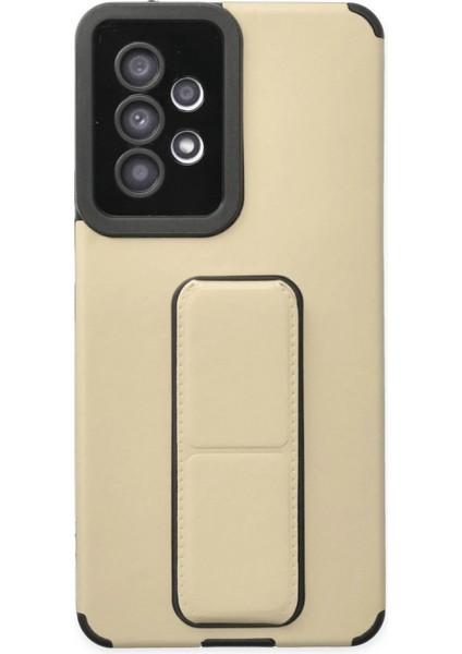 Samsung Galaxy A53 5g Kılıf Mega Standlı Silikon - Gold Arbkd