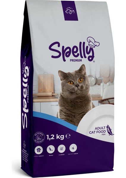 Yetişkin Kedi Maması Balıklı (1,2kg)