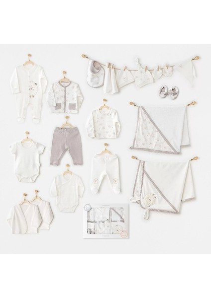Andywawa AC25562 Newborn Set Tinny Ships 20'li Hastane Çıkışı Ekru