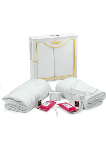 Beyaz Bambu Hac ve Umre Ihram Seti Rahat ve Konforlu Akışlı Tasarım