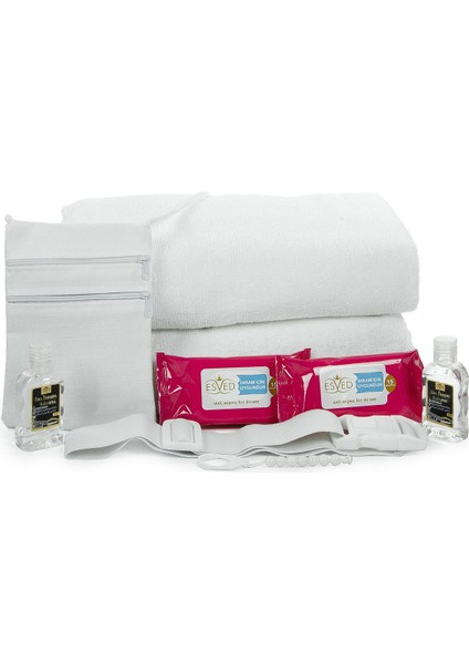 Beyaz Bambu Hac ve Umre Ihram Seti Rahat ve Konforlu Akışlı Tasarım fırsatları