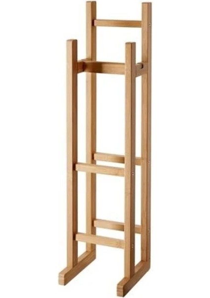 Bej Bambu Tuvalet Kağıtlığı - 60 Cm, Şık ve Doğal Dekoratif Aksesuar
