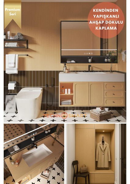 60CMX300CM Premium Kendinden Yapışkanlı Doğal Ahşap Görünümlü Pvc Kaplama fiyatları