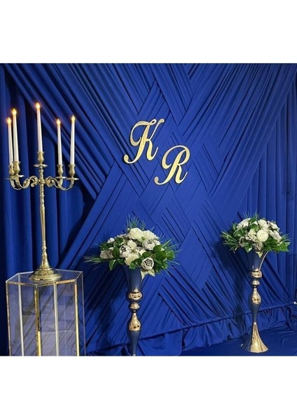 40 cm Pleksi Harf Çiftli Süs Dekor Altın Gümüş Renk