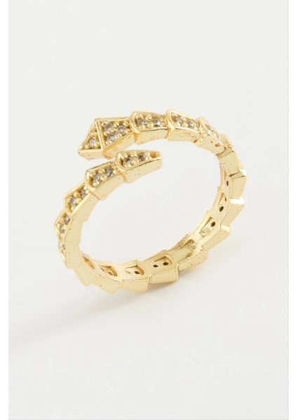 Yılan Zirkon Taşlı Yüzük