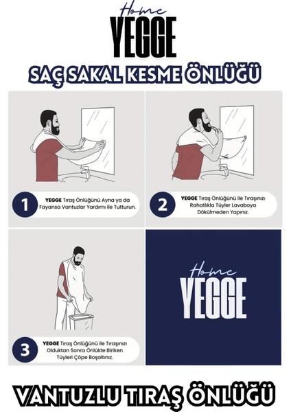 Saç Sakal Kesme Tıraş Önlüğü - Vantuzlu Traş Önlüğü Siyah Traş Örtüsü fırsatları